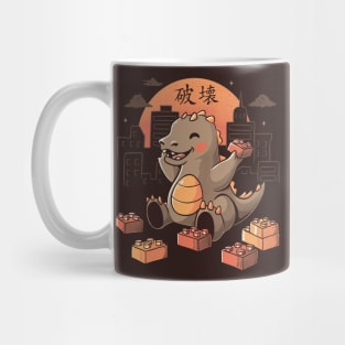 Baby Godzilla Japanese Vintage Destroying City Mug